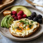 Serving Baked Cottage Cheese Eggs