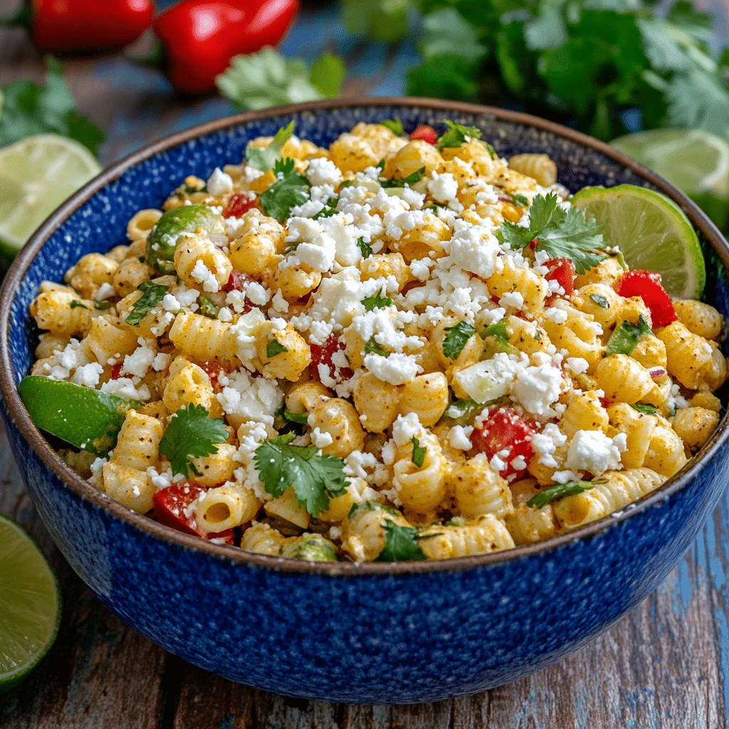 elote pasta salad featured
