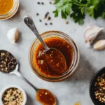 hot sauce for BBQ recipe card