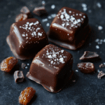 chocolate date caramels recipe card