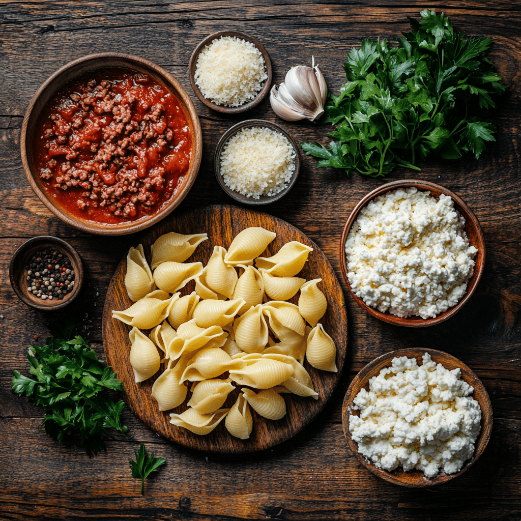 stuffed shells meat ricotta cheese ingredients