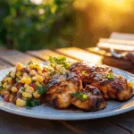 complete slow cooker BBQ chicken summer meal