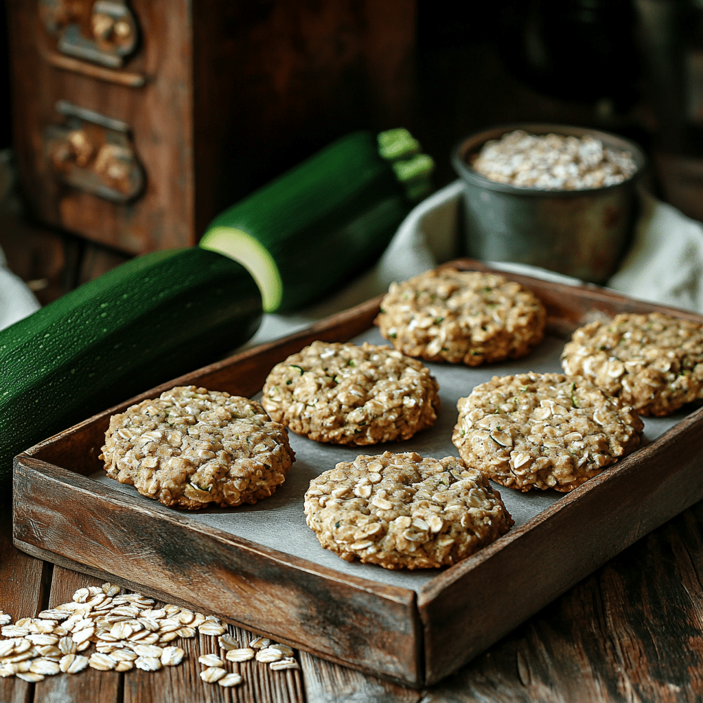 zucchini breakfast cookies on tray