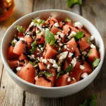Watermelon salad recipe card digital