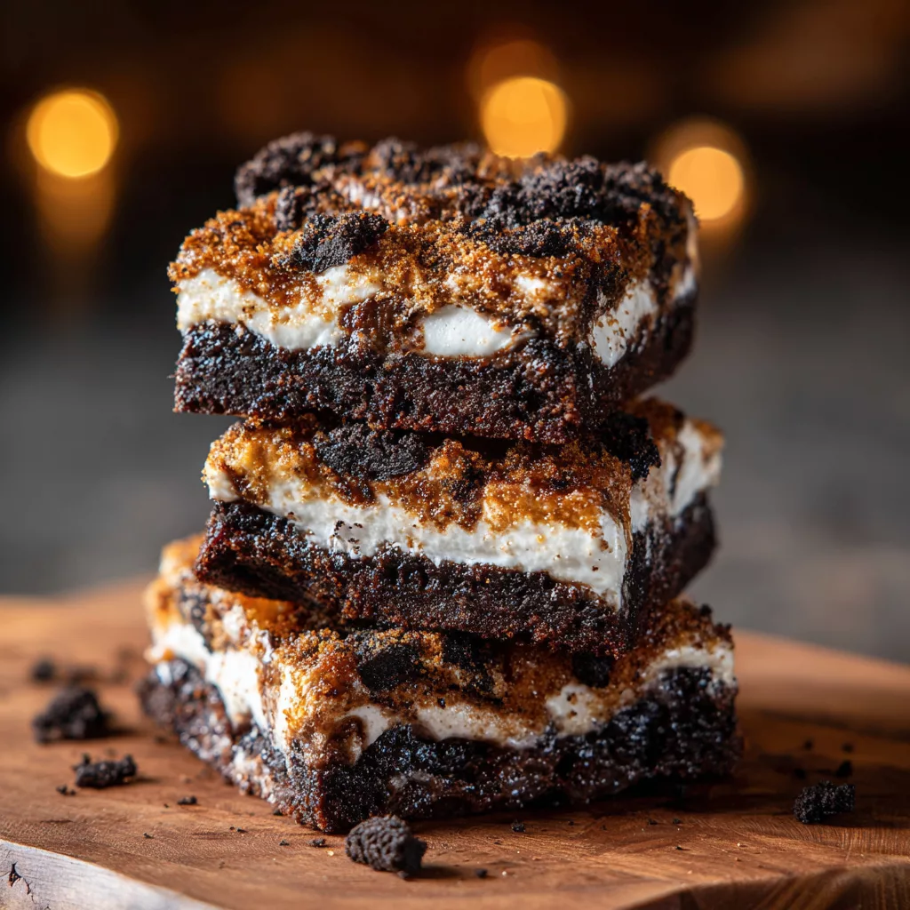 S’mores Oreo Fudge Bars – Gooey Campfire-Style Dessert Squares