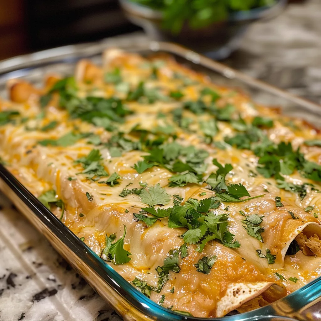 Homemade Chicken Enchiladas with Creamy Cashew Sauce
