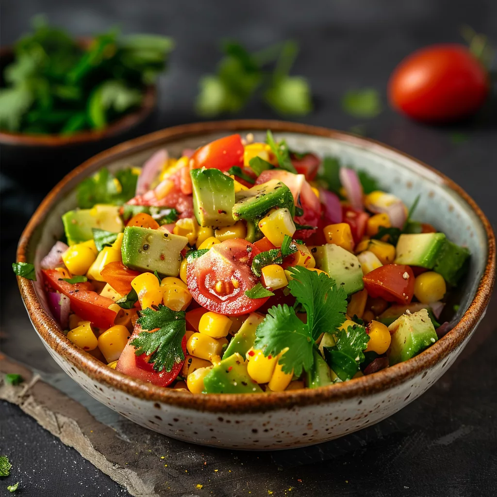 Quick Corn Tomato Avocado Salad: Healthy and Refreshing