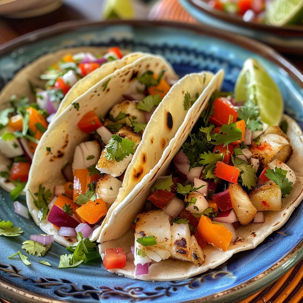 Healthy Fish Tacos with Zesty Lime Crema