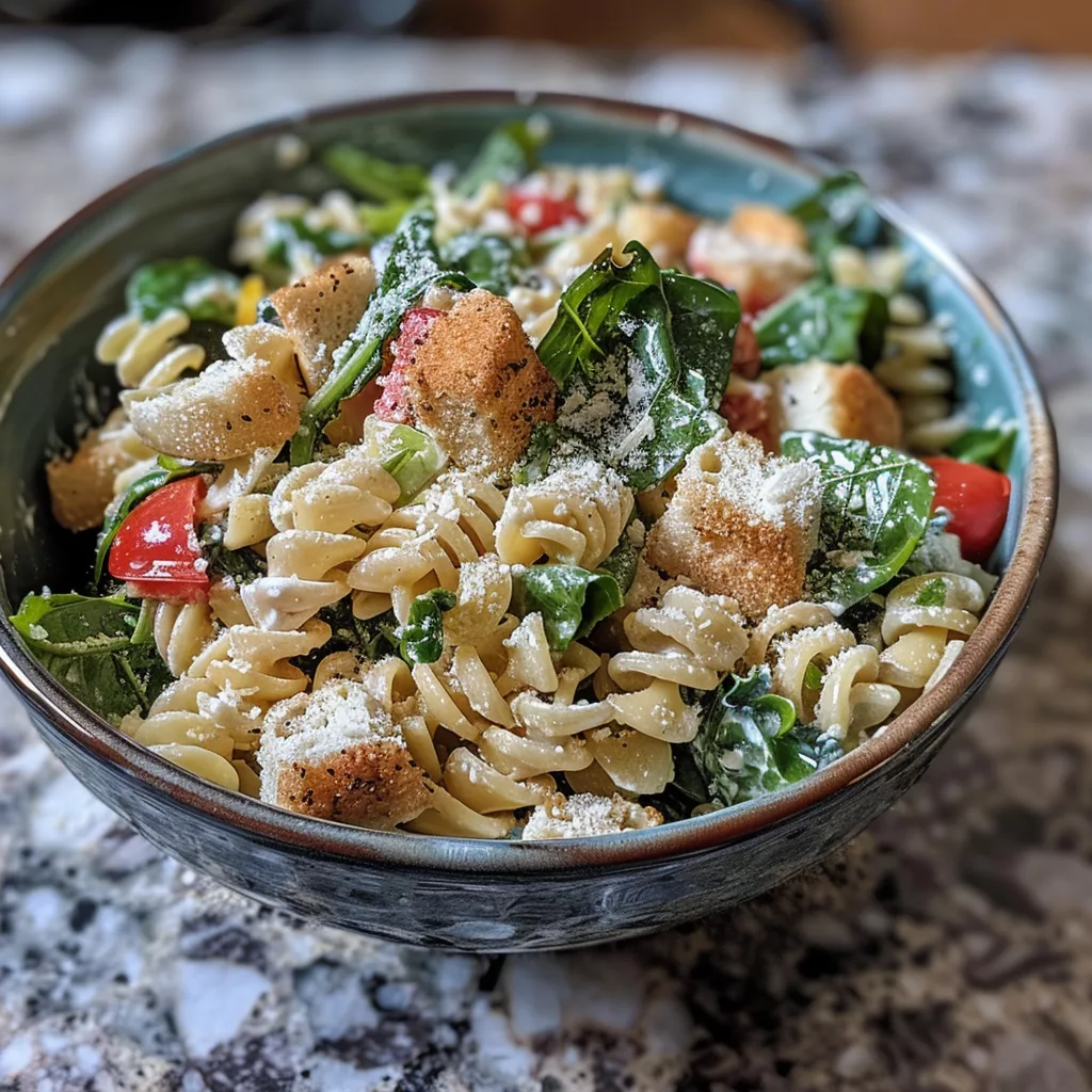 Caesar Pasta Salad for a Quick Family Meal