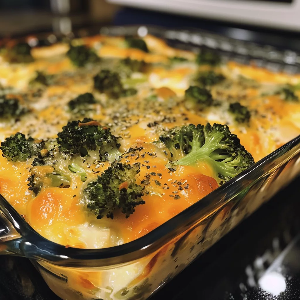 Cheesy Broccoli Casserole with Creamy Twists