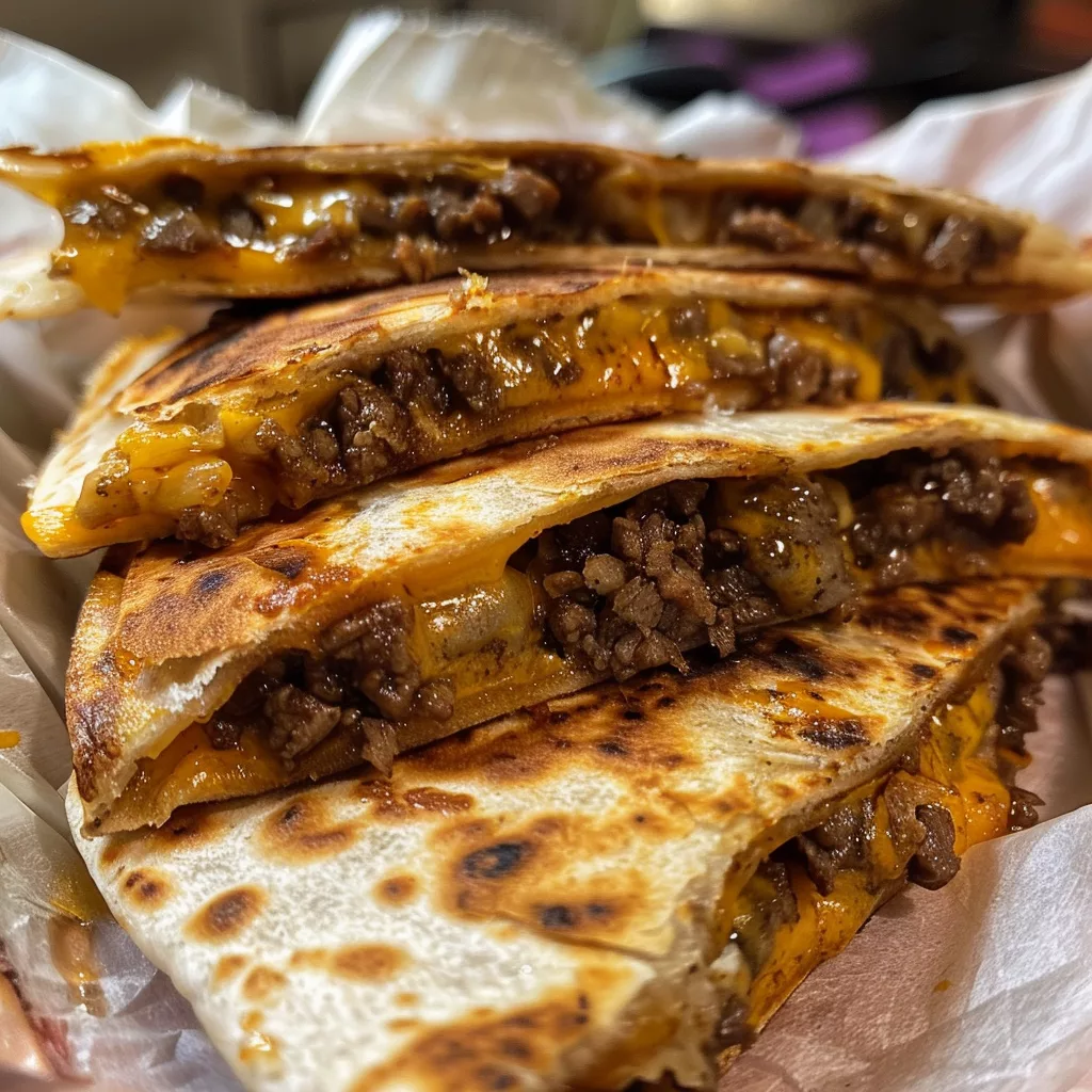 Beef Quesadilla: Flaky Tortillas with Spicy Fillings