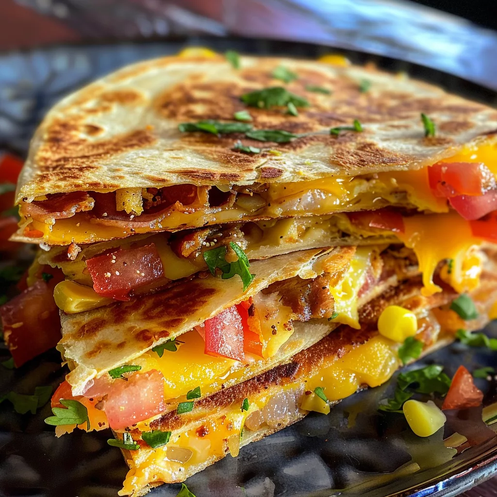 Breakfast Quesadilla Recipe: Fluffy Eggs, Avocado, and Hearty Veggies