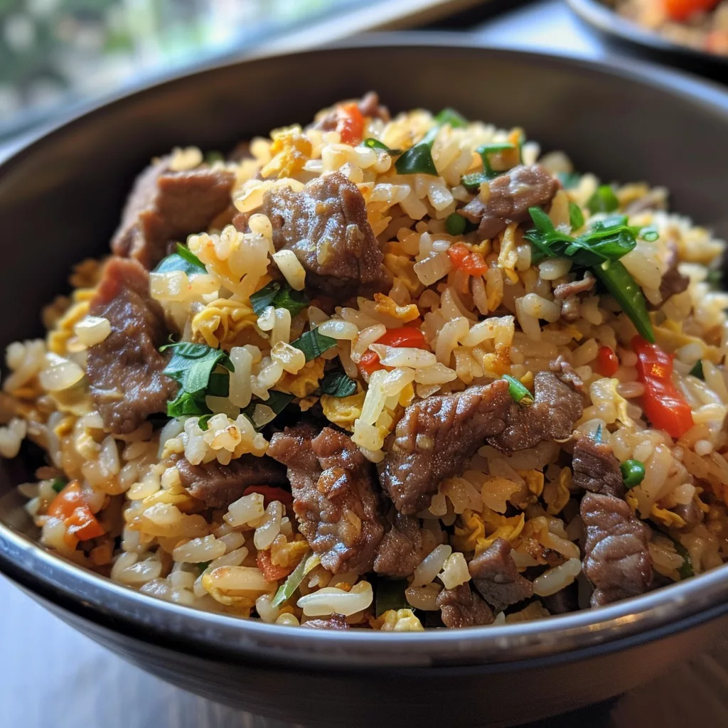 Quick Beef Fried Rice Recipe with Fluffy Results