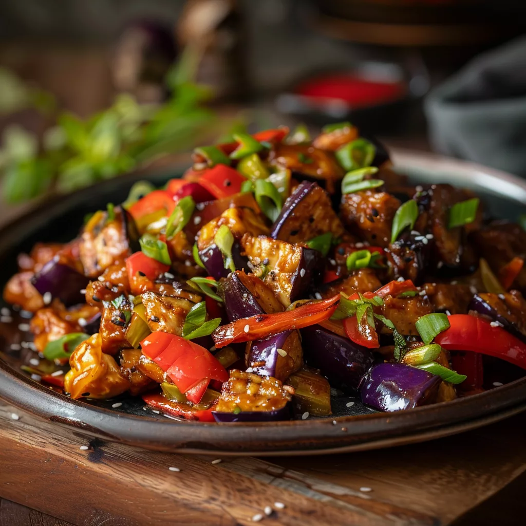 Eggplant Stir Fry: Quick Vegetarian Bowl with Flavor-Packed Sauce