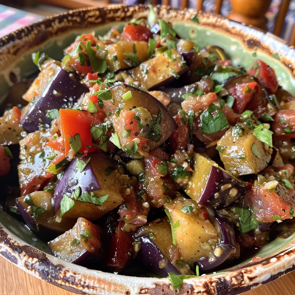 Eggplant Salad with Fresh Herbs and Lemon