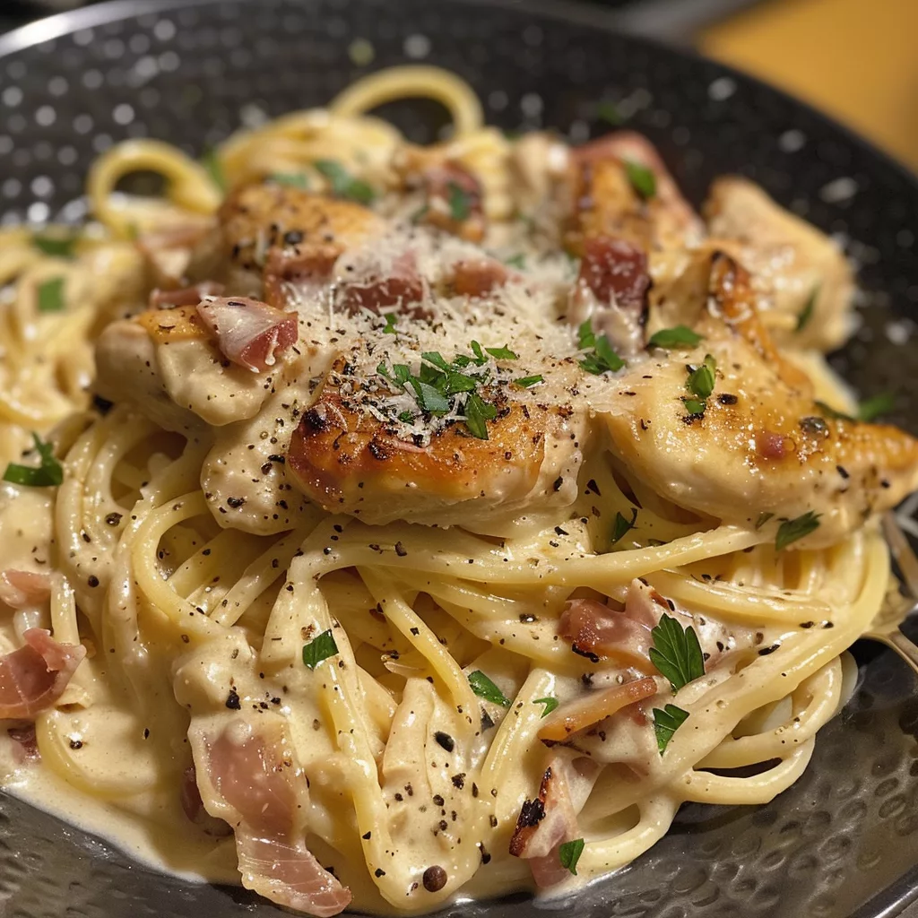 Chicken Carbonara: A Creamy, Pork-Free Pasta Dish