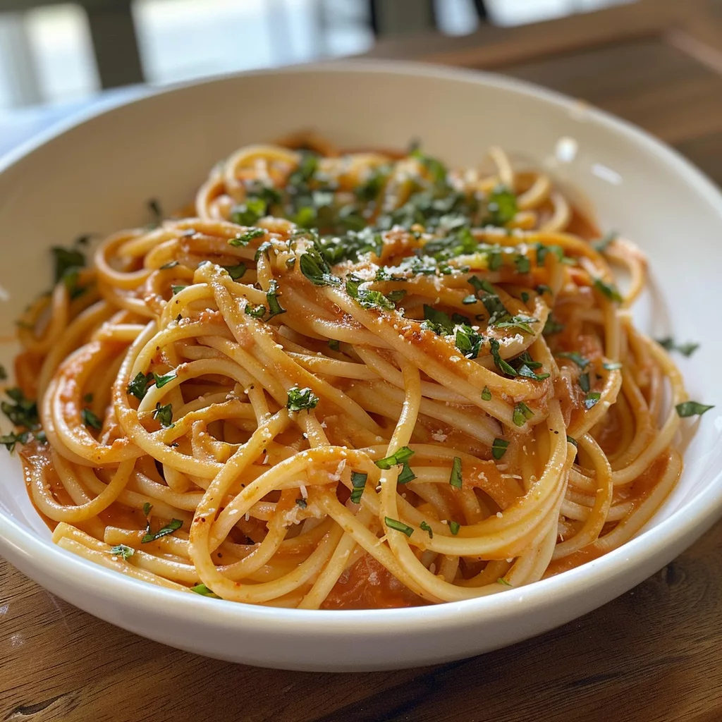 Garlic Pasta Sauce with Kale and Cherry Tomatoes
