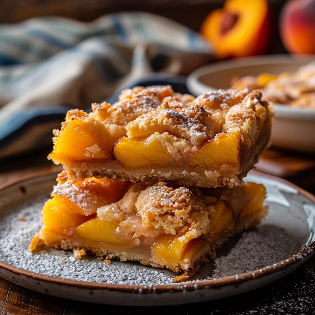 Peach Cobbler Bars: Sweet, Flaky, and Easy