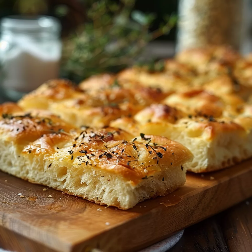 Soft Focaccia with Herbs and Olive Oil