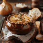 Classic French Onion Soup in a Bowl