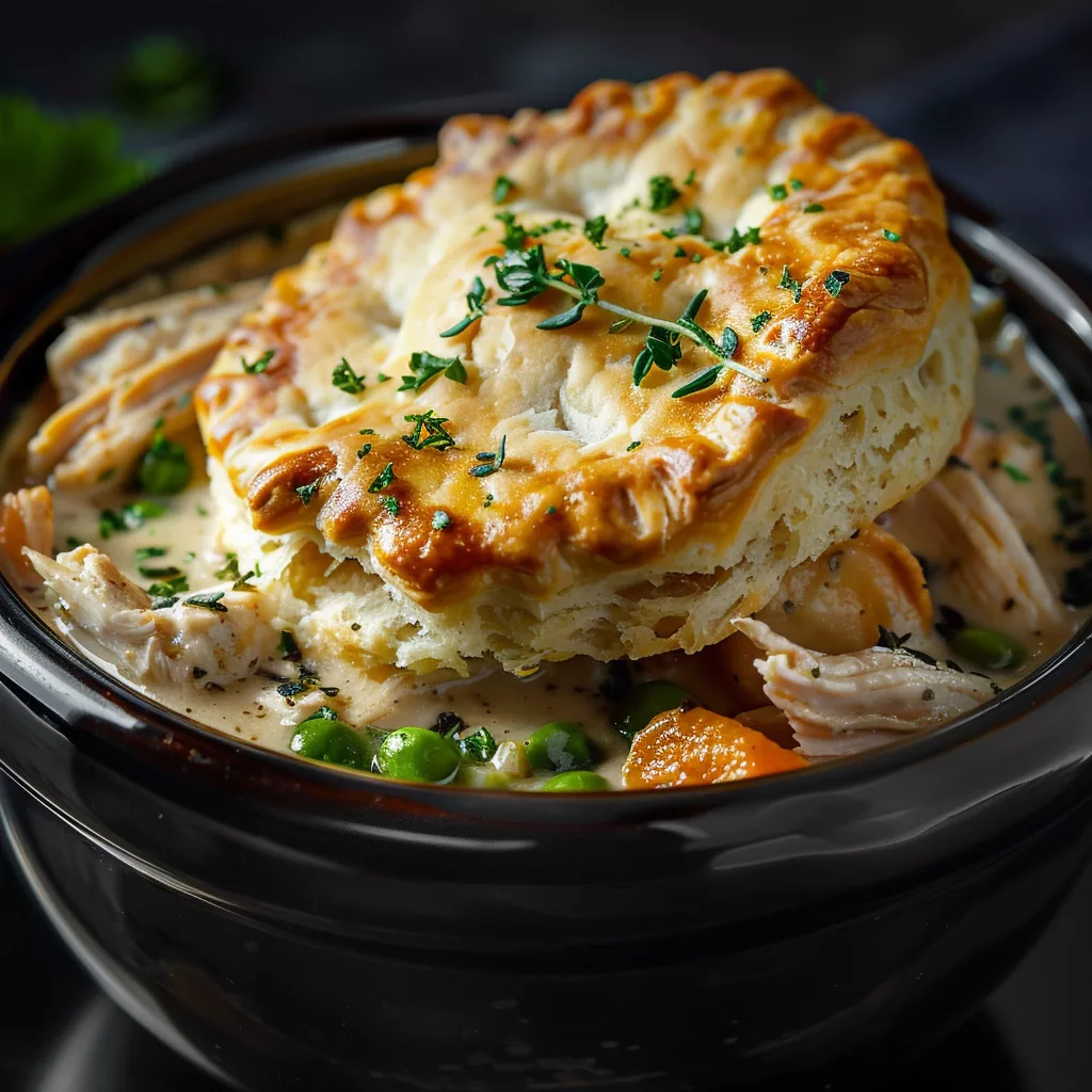 Chicken Pot Pie with Biscuit Topping