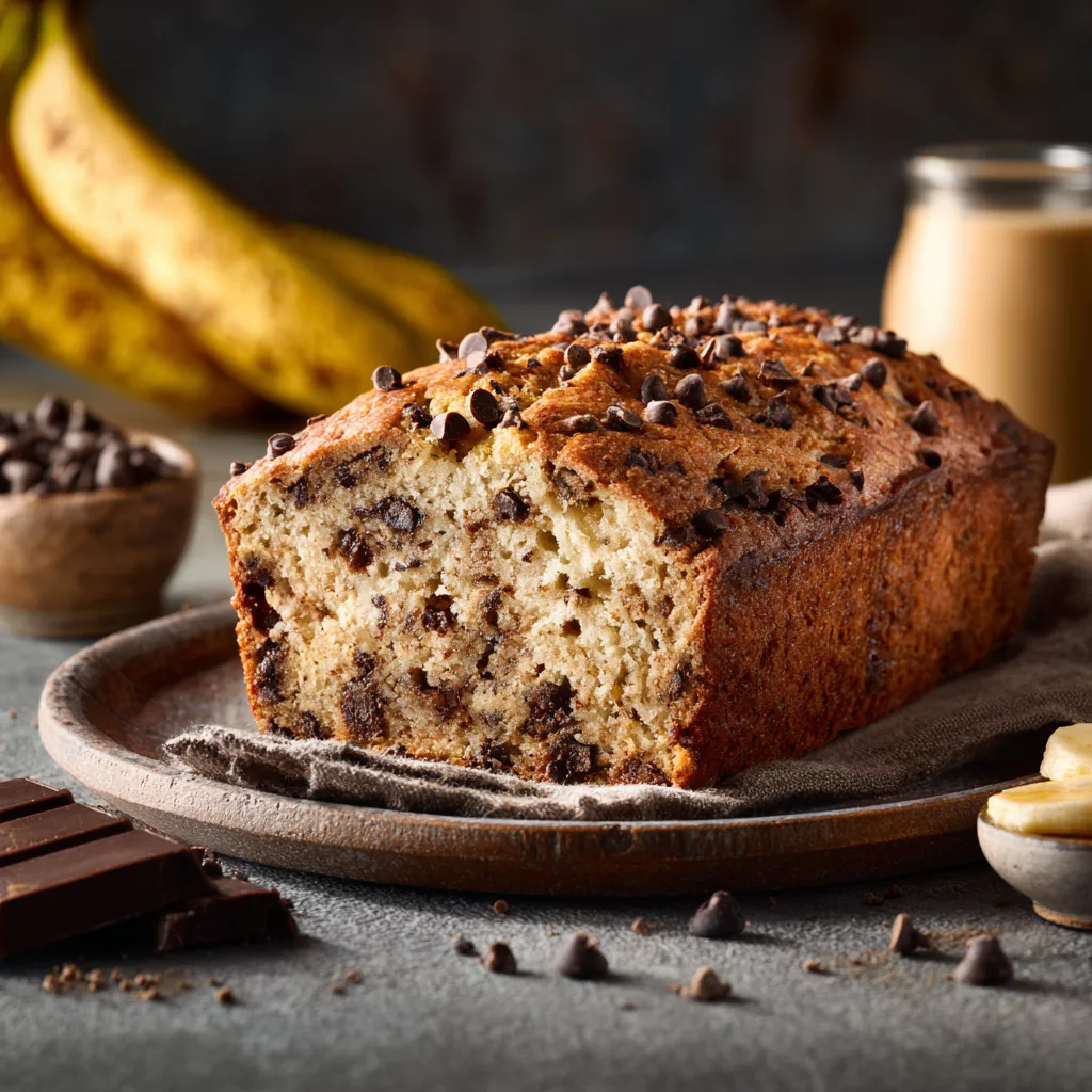 Moist Chocolate Chip Banana Bread Recipe