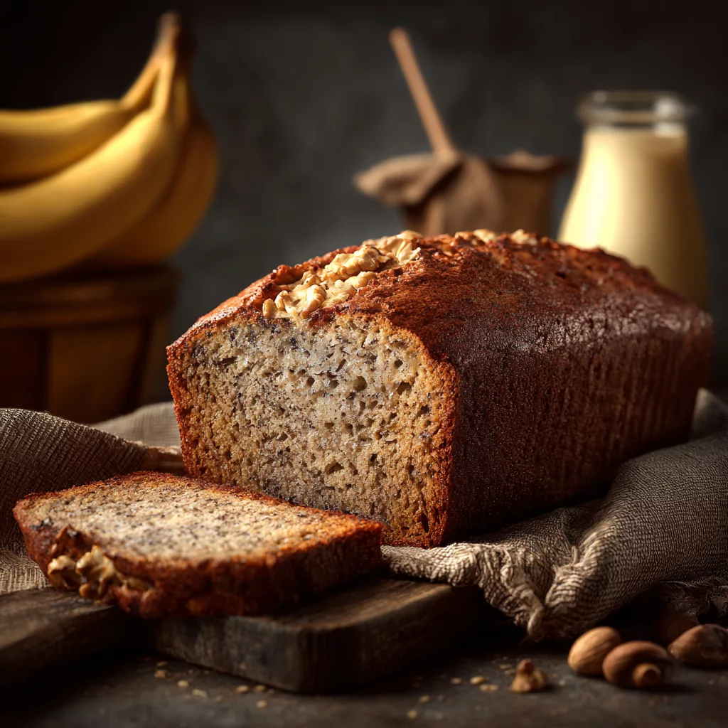 Moist, Delicious Banana Bread with Nuts