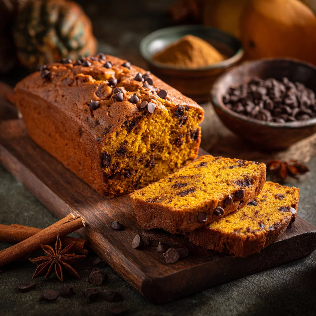Moist Pumpkin Bread With Chocolate Chips