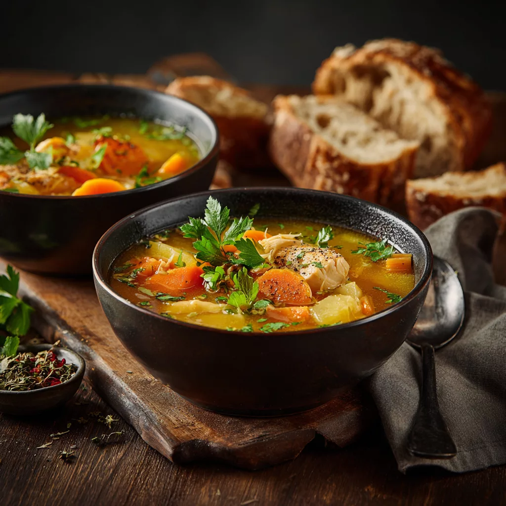 Hearty Chicken Soup Recipe with Vegetables